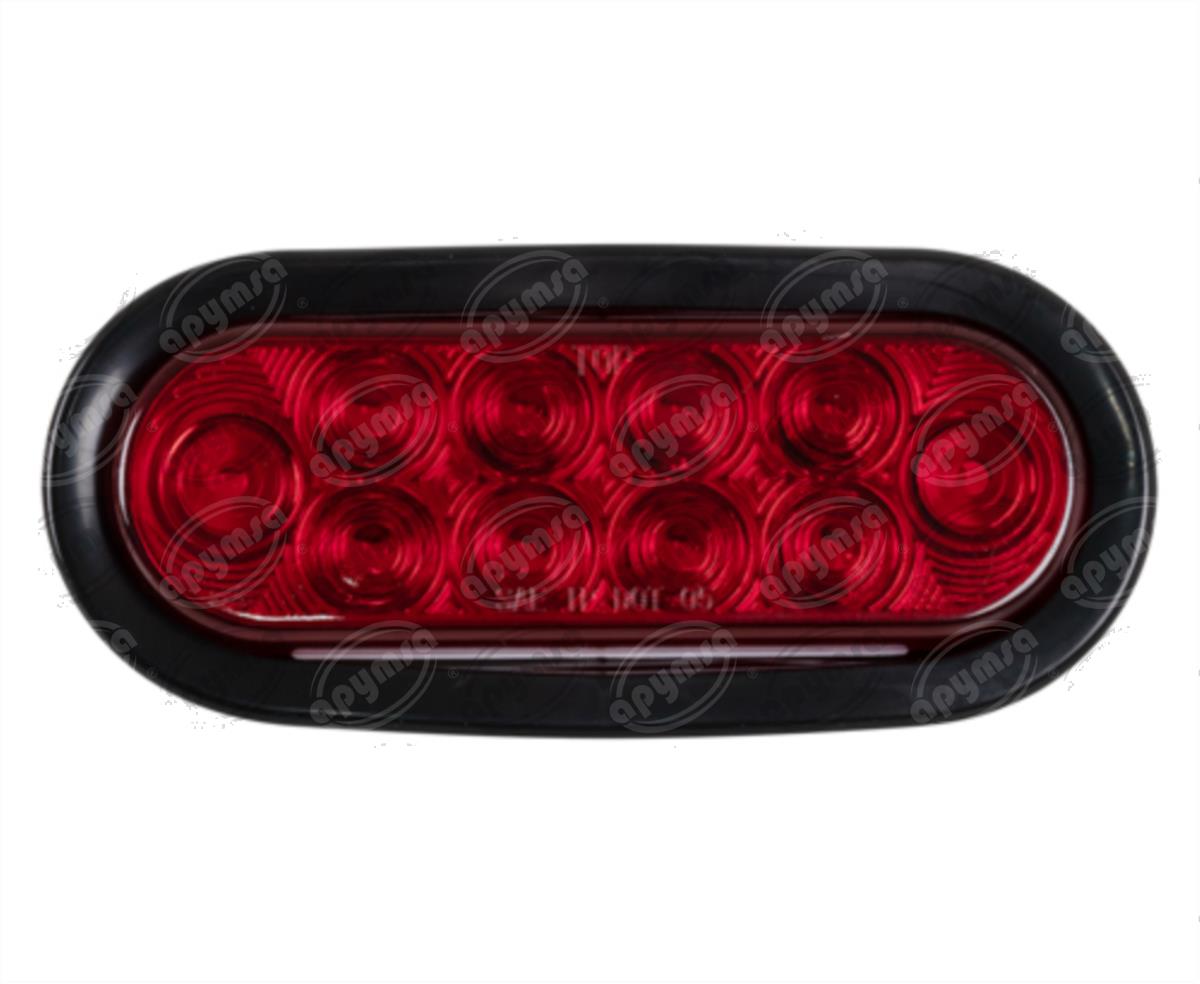 PLAFON LEDS MICA ROJA LATERAL 10 LEDS 12 24V POSICION LATERAL SELLADO