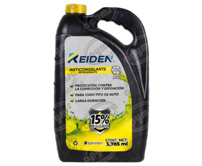 ANTICONGELANTE CONCENTRADO 3.785L REFRIGERANTE LISTO PARA USAR AL 15% REIDEN 0245121 