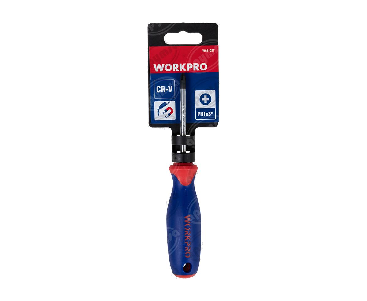 DESARMADOR CRUZ DESARMADOR CRUZ PH1X3" WORKPRO W021027WE 