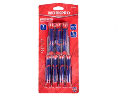 DESARMADOR VARIOS TIPOS JUEGO PRECISIÓN PUNTAS WORKPRO W000802WE 