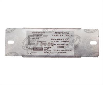 BALASTRA ELECTRONICA 12V 15W TIPO TRIANGULO ECONOLUX, VOLVO NACIONAL 0535300 