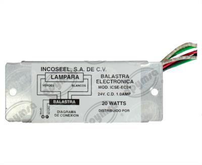 BALASTRA ELECTRONICA 24V 20W TIPO TRIANGULO VIAGGIO  INCOSEEL NACIONAL 9121B242W 