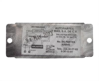 BALASTRA ELECTRONICA 24V 20W TIPO TRIANGULO AUTOBUS VIAGGIO NACIONAL 9121B242W 