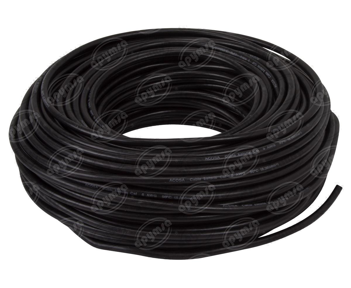 CABLE INSTALACION NEGRO # 8 50M PLASTICO ROLLO ACOSA 8-50 