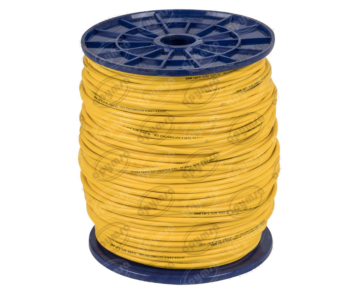CABLE INSTALACION AMARILLO # 10 EN CARRETE 200 MTS ACOSA 10-200 