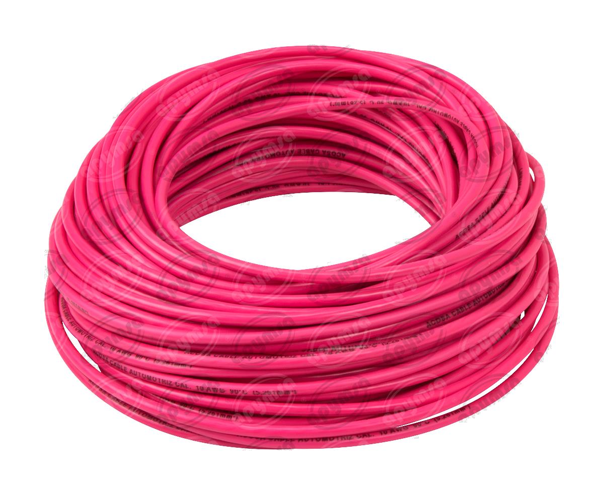 CABLE INSTALACION ROSA # 10 30M PLASTICO ROLLO ACOSA 10-30 
