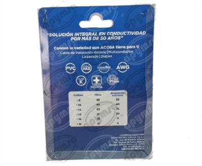 CABLE INSTALACION NEGRO # 16 5M MTS BLISTER ACOSA 16-5N 