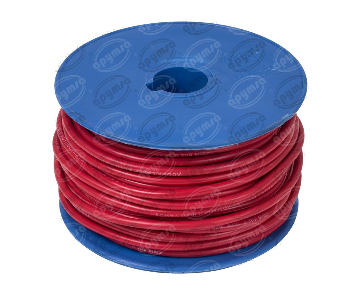 CABLE INSTALACION ROJO # 12 30M PLASTICO CARRETE ACOSA 12-30 