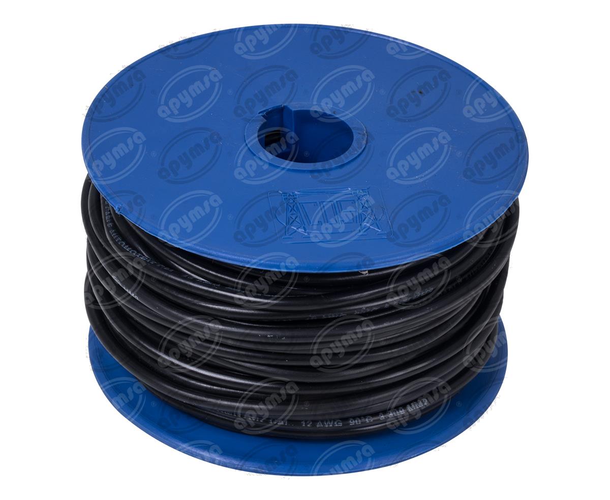CABLE INSTALACION NEGRO # 12 30M PLASTICO CARRETE ACOSA 12-30 