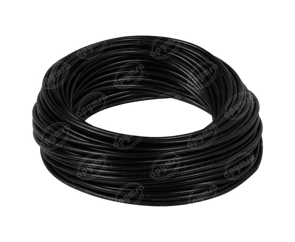 CABLE INSTALACION NEGRO # 12 30M PLASTICO ROLLO ACOSA 12-30 