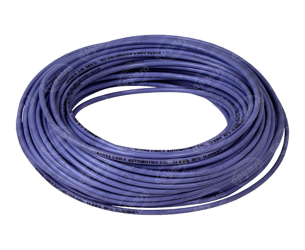 CABLE INSTALACION MORADO # 12 30M PLASTICO ROLLO ACOSA 12-30 