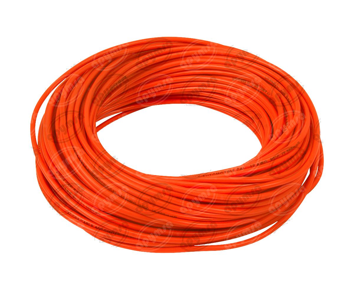 CABLE INSTALACION ANARANJADO # 12 30M PLASTICO ROLLO ACOSA 12-30 
