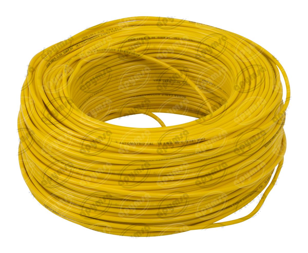 CABLE INSTALACION AMARILLO # 14 100M PLASTICO ROLLO ACOSA 14-100 