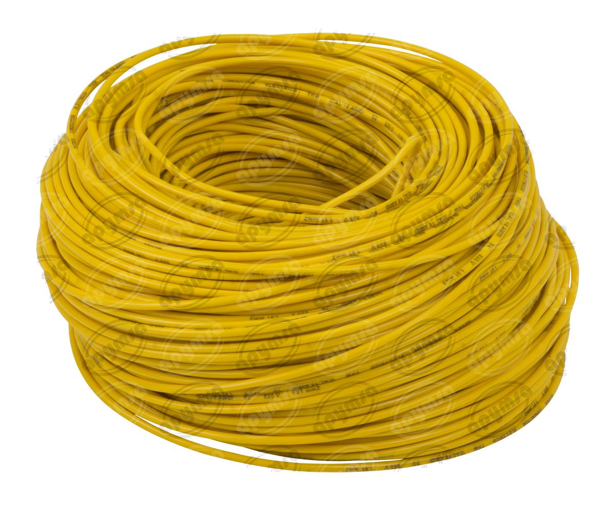 CABLE INSTALACION AMARILLO # 16 100M PLASTICO ROLLO ACOSA 16-100 