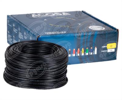 CABLE INSTALACION NEGRO # 18 100M PLASTICO ROLLO ACOSA 18-100 