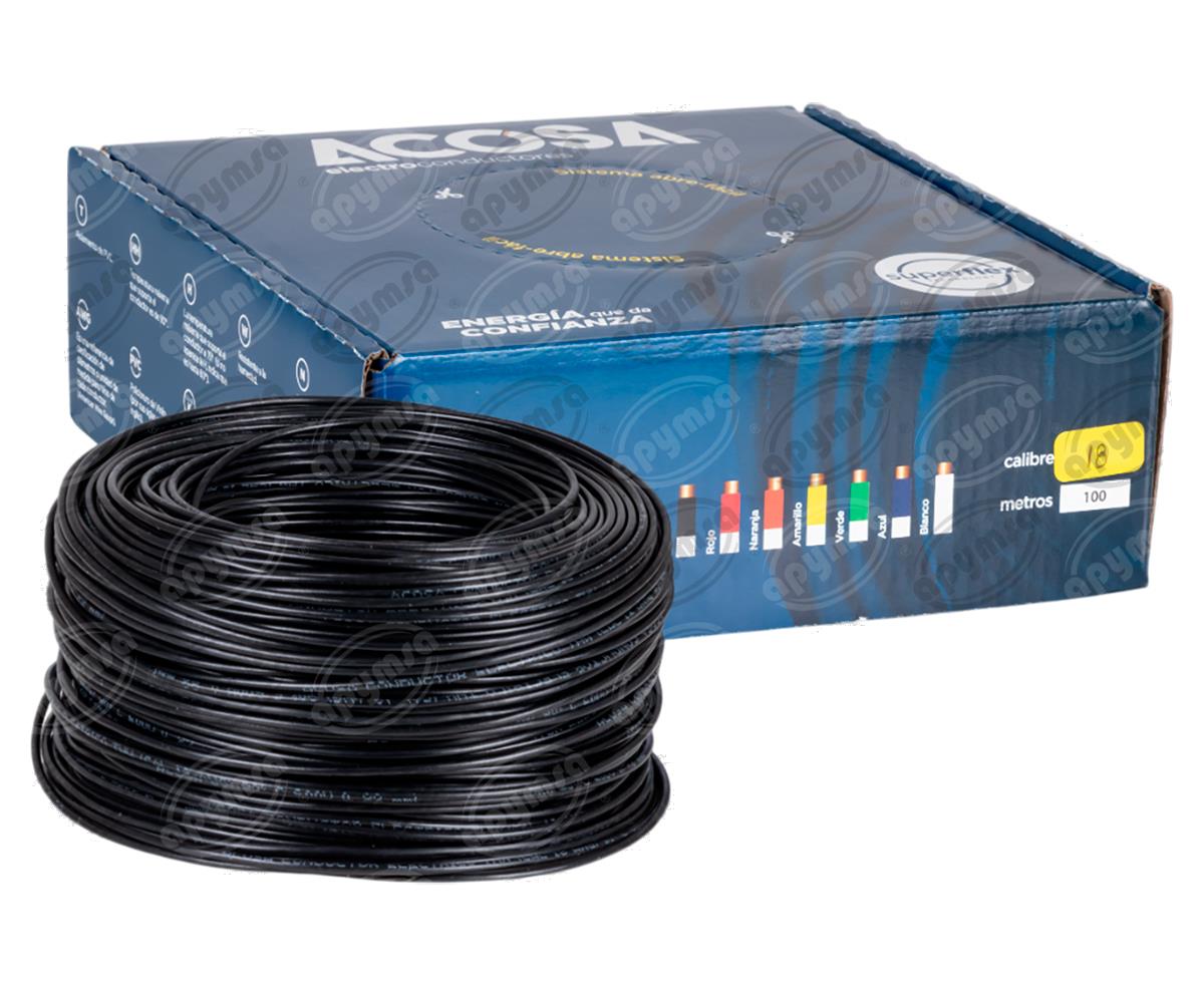 CABLE INSTALACION NEGRO # 18 100M PLASTICO ROLLO ACOSA 18-100 