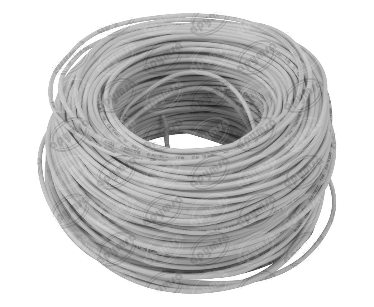 CABLE INSTALACION BLANCO # 18 100M PLASTICO ROLLO ACOSA 18-100 
