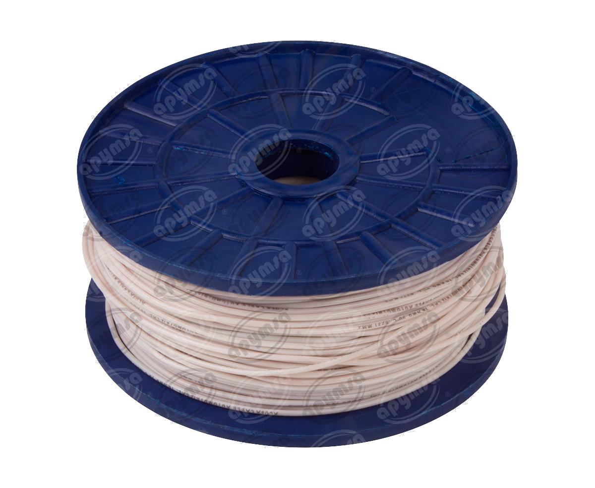 CABLE INSTALACION BLANCO # 18 200M PLASTICO ROLLO EN CARRETE ACOSA 18-200 