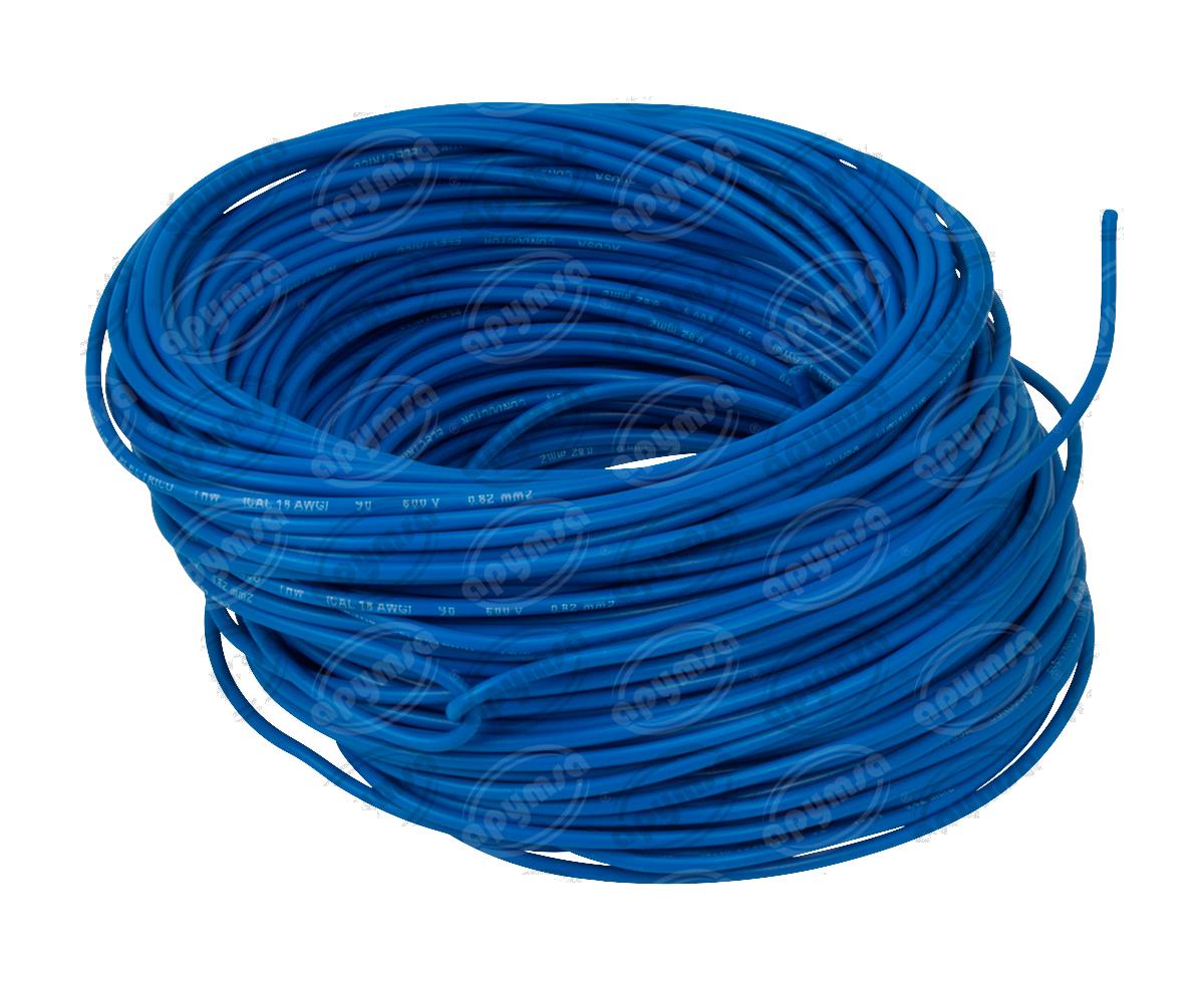 CABLE INSTALACION AZUL # 18 30M PLASTICO ROLLO ACOSA 18-30 