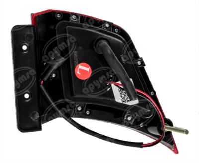 CALAVERA AUTOMOTRIZ MICA ROJA IZQUIERDA ROJO 24V 9 LEDS LED MARCOPOLO PARADISSO MP-120MX MP-130 SUPERIOR HDLT YG-04-211SL-24 