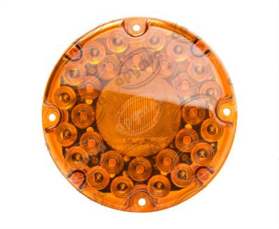 CALAVERA AUTOMOTRIZ AMBAR DERECHA/IZQUIERDA 12V 28 LEDS 7" SELLADA CALAFIA LUCIDITY 0991405 
