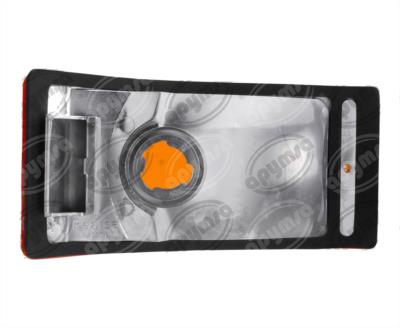 CALAVERA AUTOMOTRIZ MICA AMBAR PRISMÁTICA TIPO ESCUADRA AUTOBUS CAMION AYCO NACIONAL 5050 