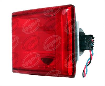 CALAVERA AUTOMOTRIZ MICA ROJA PRISMÁTICA TIPO ESCUADRA AUTOBUS AYCO NACIONAL 5050 
