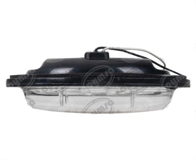 CALAVERA AUTOMOTRIZ MICA TRANSPARENTE 12V 9 LEDS OVAL TIPO PANAL DE LED AYCO ZAFIRO PLASTICOS RECORD 1038-2 