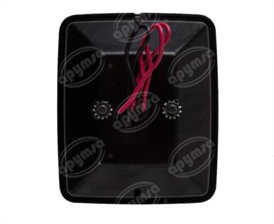 CALAVERA AUTOMOTRIZ MICA AMBAR CUADRADA DE EMBUTIR AUTOBUS URBANO NACIONAL 4099 