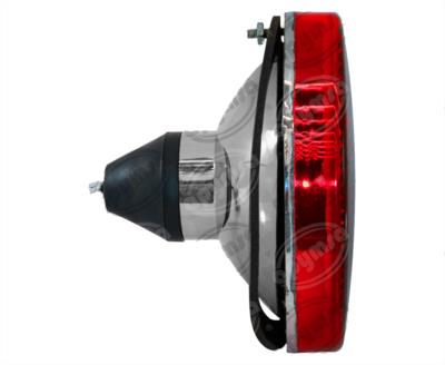 CALAVERA AUTOMOTRIZ MICA ROJA 6" REDONDA AUTOBUS BUSSCAR URBUS PLASTICOS RECORD 969 