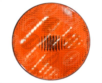 CALAVERA AUTOMOTRIZ MICA AMBAR 6" REDONDA AUTOBUS BUSSCAR URBUS PLASTICOS RECORD 969 