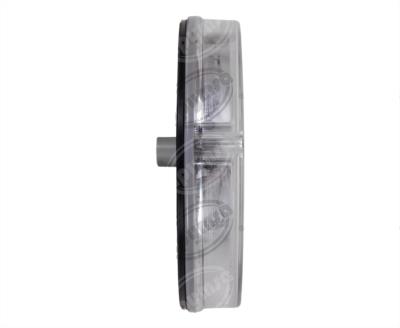 CALAVERA AUTOMOTRIZ MICA TRANSPARENTE AMBAR 12V 40 LEDS 6" BUSSCAR  94971 CA 