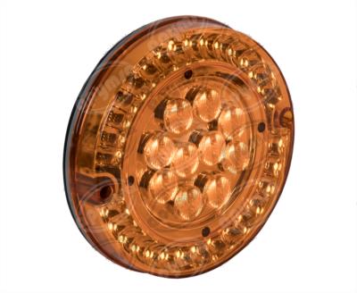CALAVERA AUTOMOTRIZ MICA AMBAR AMBAR 12V 40 LEDS 6" BUSSCAR  94971 AA 