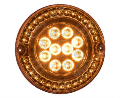 CALAVERA AUTOMOTRIZ MICA AMBAR AMBAR 12V 40 LEDS 6" BUSSCAR  94971 AA 