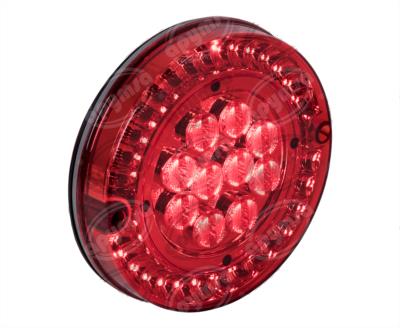 CALAVERA AUTOMOTRIZ MICA ROJA ROJO 12V 40 LEDS 6" BUSSCAR IMPORTADO 94971 RR 