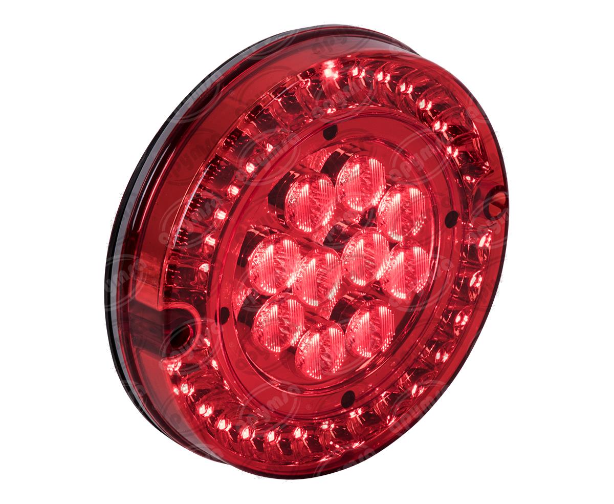CALAVERA AUTOMOTRIZ MICA ROJA ROJO 12V 40 LEDS 6" BUSSCAR IMPORTADO 94971 RR 