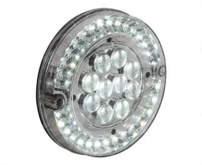 CALAVERA AUTOMOTRIZ MICA TRANSPARENTE BLANCO 12V 40 LEDS 6" BUSSCAR  94971 CW 
