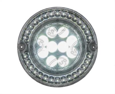 CALAVERA AUTOMOTRIZ MICA TRANSPARENTE BLANCO 12V 40 LEDS 6" BUSSCAR  94971 CW 