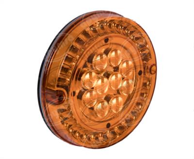 CALAVERA AUTOMOTRIZ MICA AMBAR AMBAR 24V 40 LEDS 6" BUSSCAR  94971 AA 