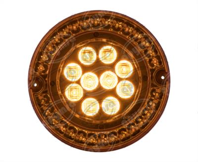 CALAVERA AUTOMOTRIZ MICA AMBAR AMBAR 24V 40 LEDS 6" BUSSCAR  94971 AA 