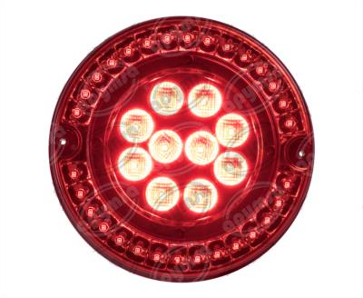 CALAVERA AUTOMOTRIZ MICA ROJA ROJO 24V 40 LEDS 6" BUSSCAR  94971 RR 