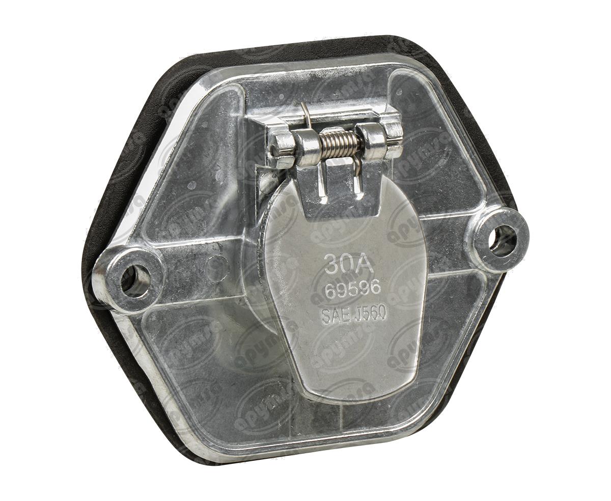 CONECTOR REMOLQUE HEMBRA 7TERMINALES RESISTENCIA DE 30 AMP IMPORTADO 15-753 