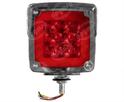 PLAFON LEDS ROJO/AMBAR IZQUIERDA 4.9" 72 LEDS 12-24V LUZ DIRECCIONAL CUADRADA QBH STAR 1780002 