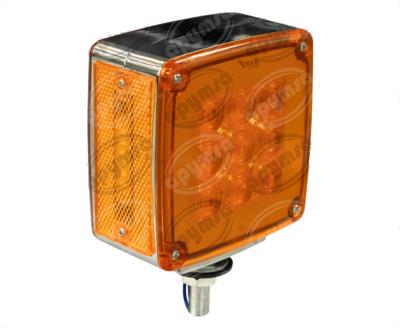 PLAFON LEDS ROJO/AMBAR IZQUIERDA 4.9" 72 LEDS 12-24V LUZ DIRECCIONAL CUADRADA QBH STAR 1780003 