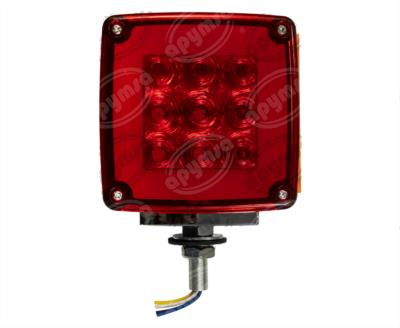 PLAFON LEDS ROJO/AMBAR IZQUIERDA 4.9" 72 LEDS 12-24V LUZ DIRECCIONAL CUADRADA QBH STAR 1780003 