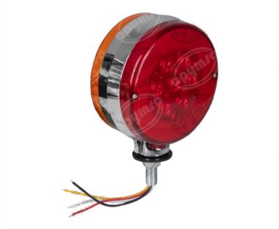 PLAFON LEDS ROJO/AMBAR DERECHO E IZQUIERDO 4.7" 7 LEDS 12-24V LUZ DIRECCIONAL REDONDA QBH STAR 1780004 