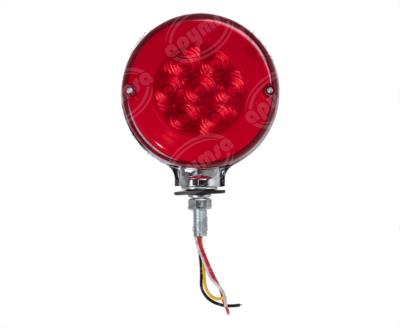 PLAFON LEDS ROJO/AMBAR DERECHO E IZQUIERDO 4.7" 7 LEDS 12-24V LUZ DIRECCIONAL REDONDA QBH STAR 1780004 