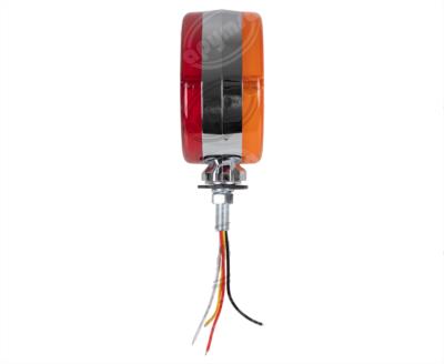 PLAFON LEDS ROJO/AMBAR DERECHO E IZQUIERDO 4.7" 7 LEDS 12-24V LUZ DIRECCIONAL REDONDA QBH STAR 1780004 