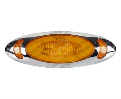 PLAFON LEDS AMBAR POSICION LATERAL 12V OVALADA GEL QBH STAR 1780005 