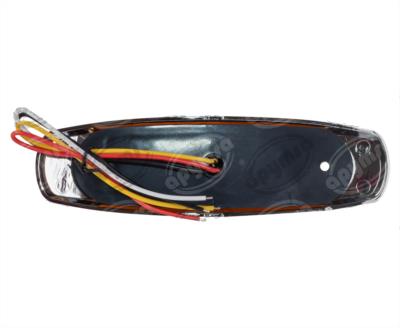 PLAFON LEDS AMBAR POSICION LATERAL 12-24V BISEL CROMADO GEL QBH STAR 1780007 